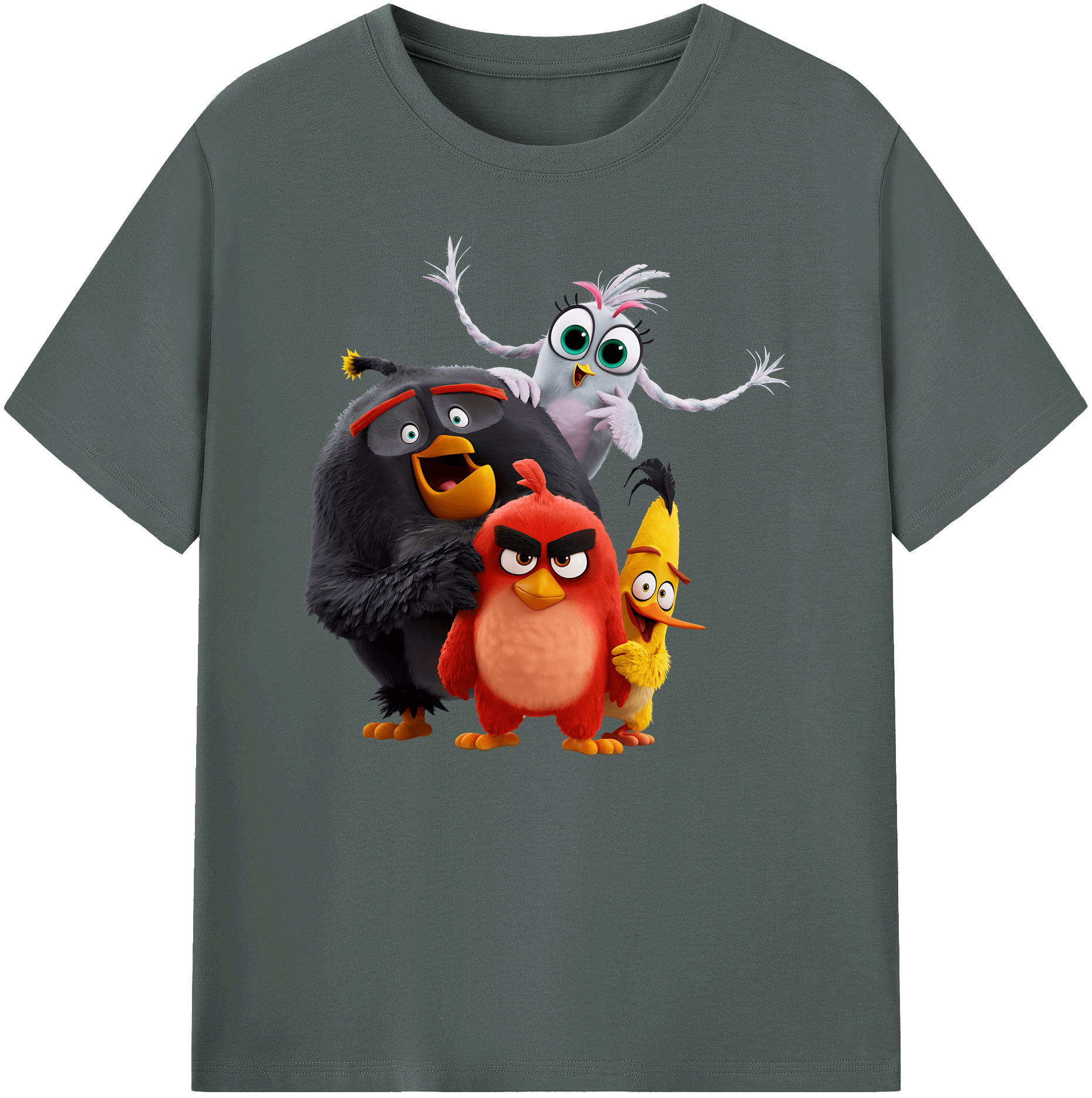 （画像用） Angry Birds アングリーバード 綿100％ メンズ半袖Tシャツ｜肌触りやわらか＆通気性